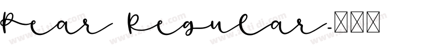Pear Regular字体转换